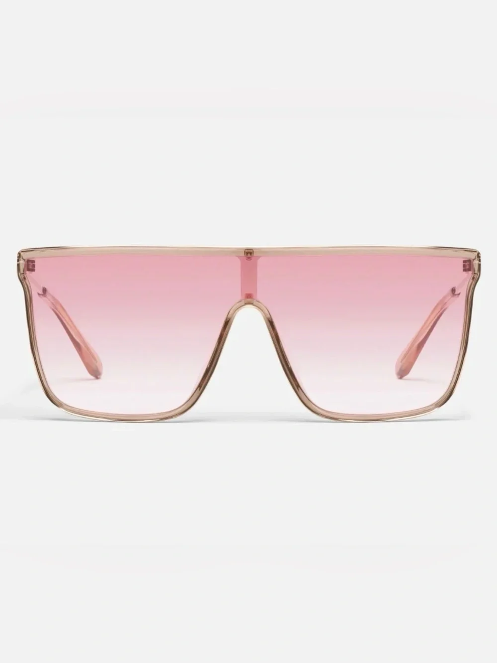 Quay Nightfall Adorned Shield Sunglasses (Doe Frame / Light Peony Lens) NWT